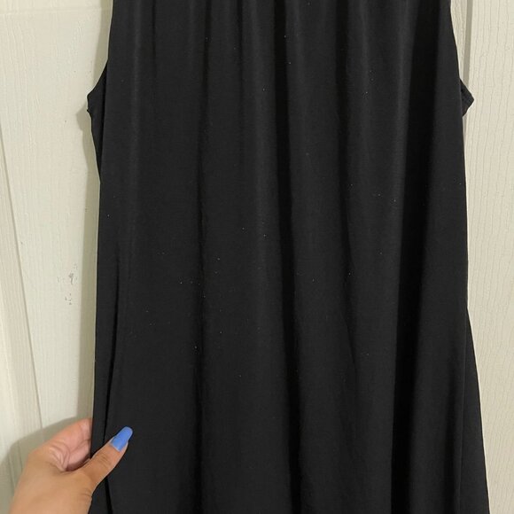 Appropriate Behavior Womens Black Y2K Ruffle Front Sleeveless Shift Dress Medium - Picture 6 of 7